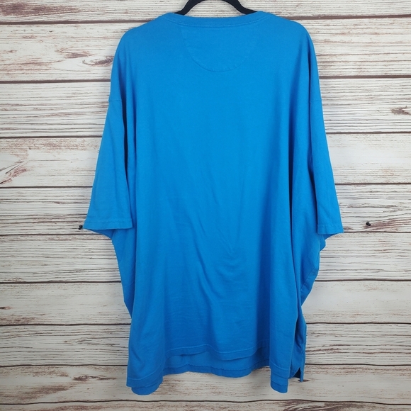 Duluth Trading Mens 4XL Blue Short Sleeve Pocket Longtail T Tee T-Shirt     #155 - Picture 6 of 8